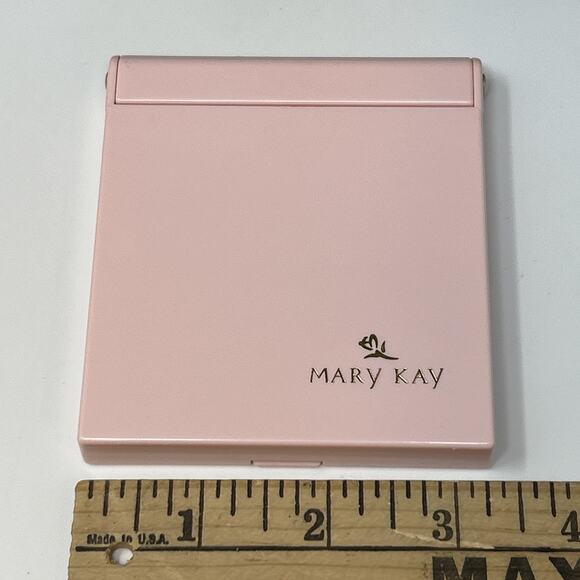 Vintage Mary Kay Folding Makeup Mirror Pink Travel Compact Standard & Magnified - Picture 1 of 3